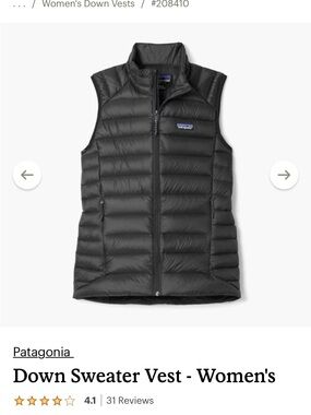 Patagonia Women's Quilted Down Vest - Black